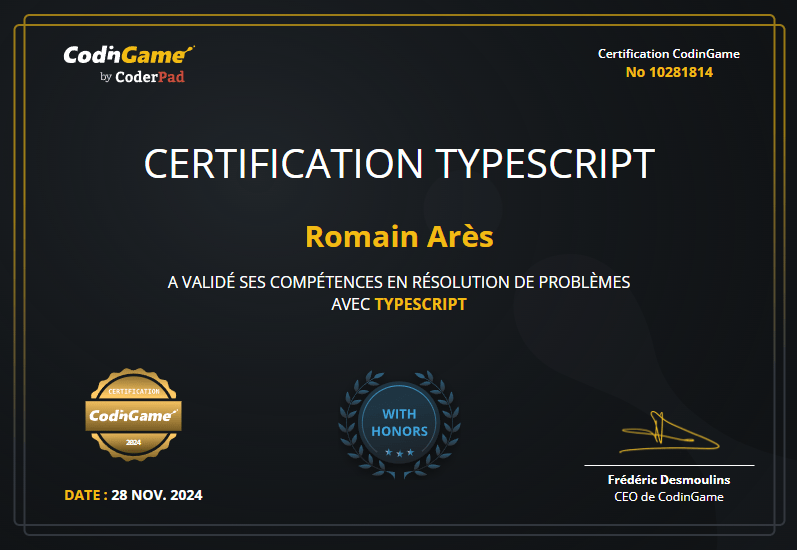Certification Codingame 6